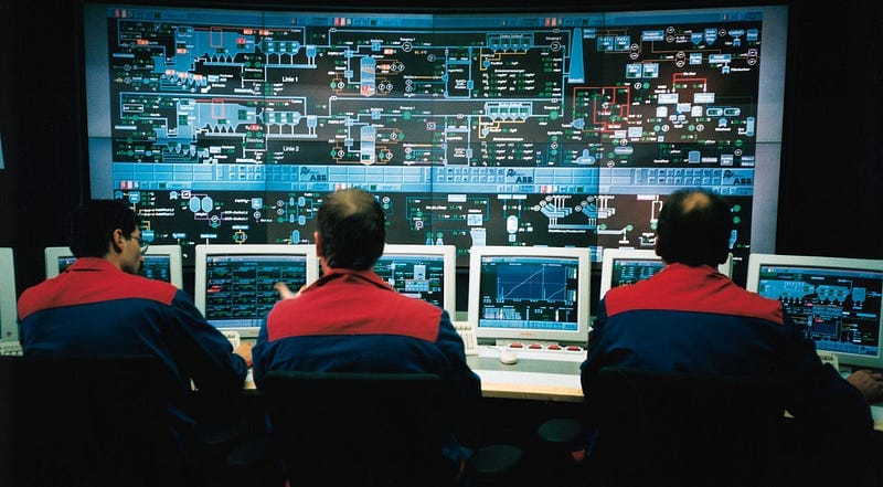 Industrial Control System’s Control Room By Steag, Germany — Steag, Germany, CC BY-SA 3.0